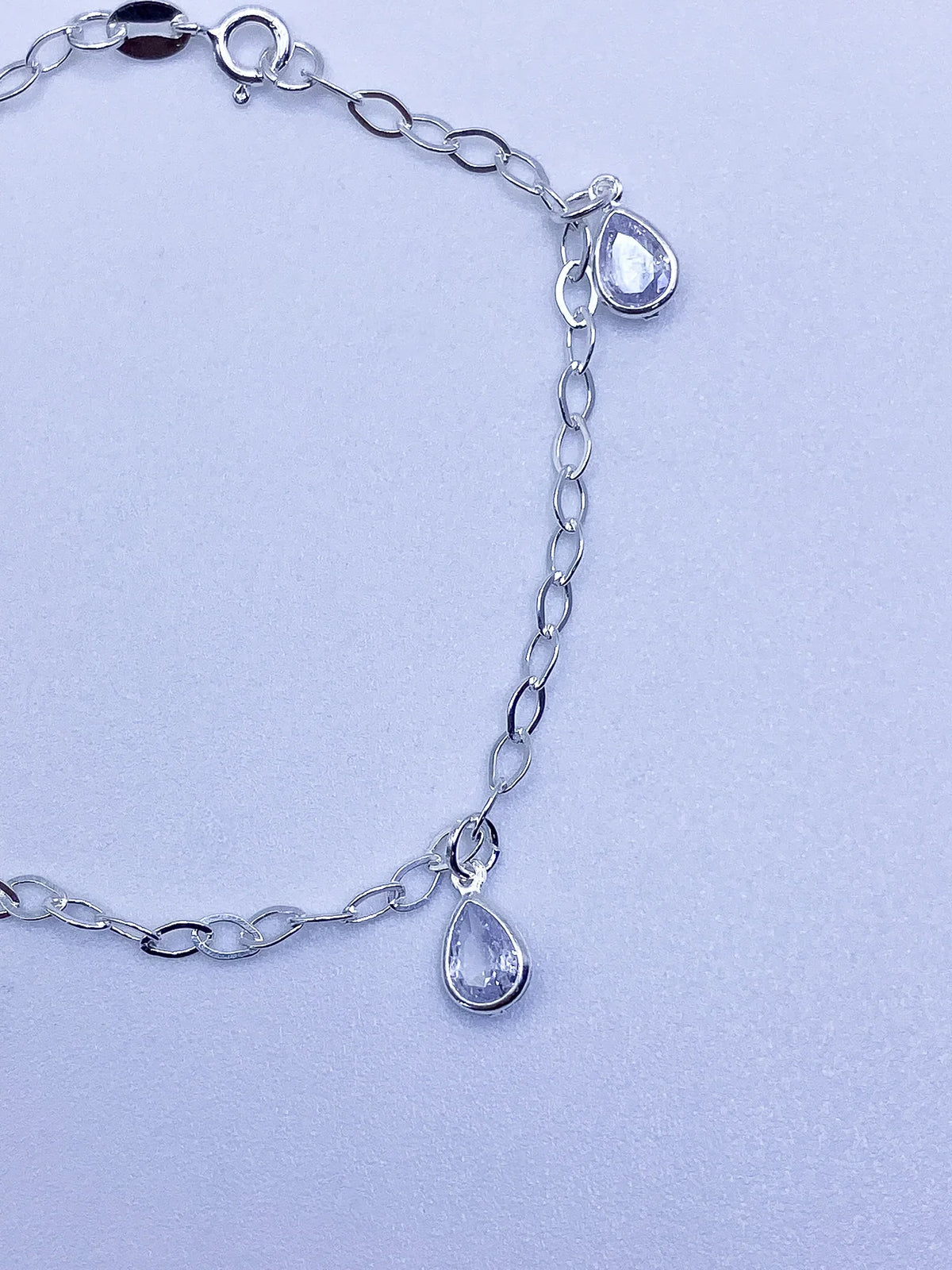 Pulseira Pingente Gota Cristal