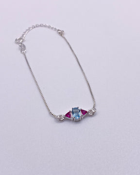 Pulseira Rubi Rose e com Zircônia Oval Água